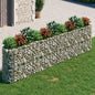 Floreira em gabião de ferro galvanizado 120x50x100 cm