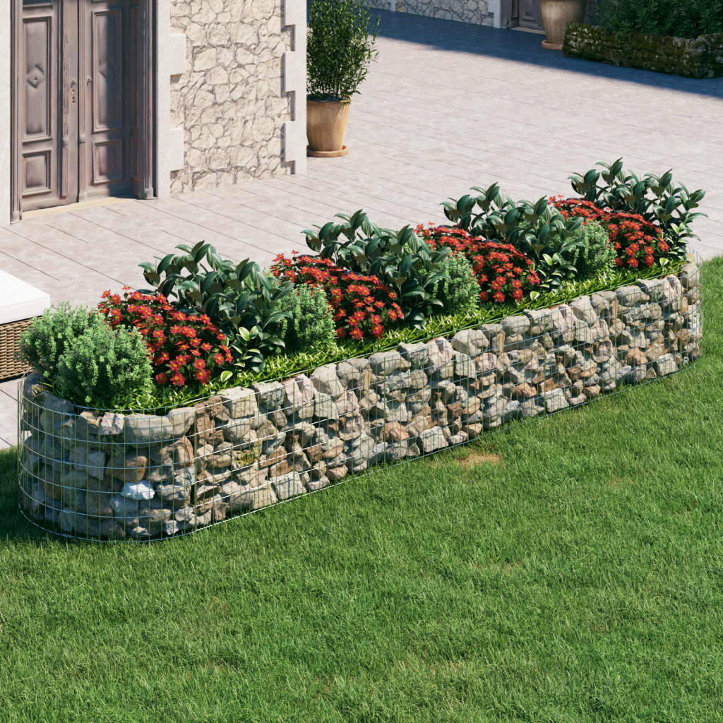 Arriate de gaviones de hierro galvanizado 120x50x100 cm