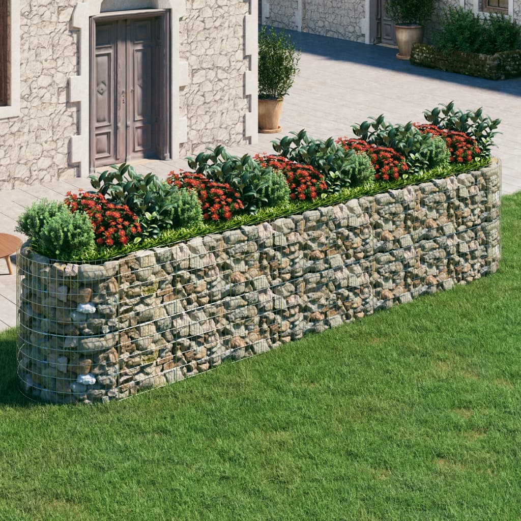 Arriate de gaviones de hierro galvanizado 120x50x100 cm