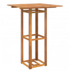 Mesa alta de terraza madera maciza de acacia 75x75x110 cm