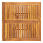 Mesa alta de terraza madera maciza de acacia 75x75x110 cm
