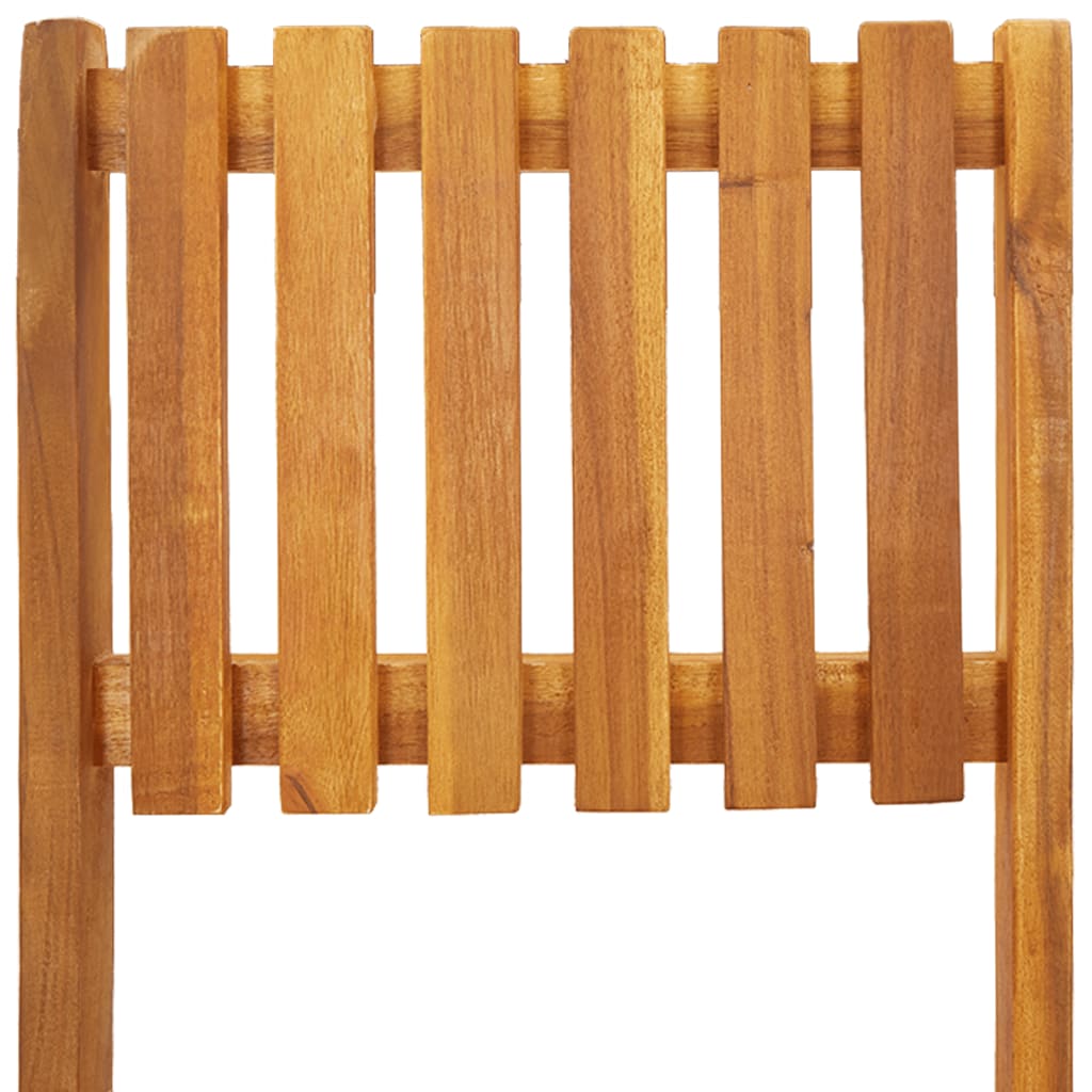 Taburetes altos de jardín plegables 2 uds madera maciza acacia