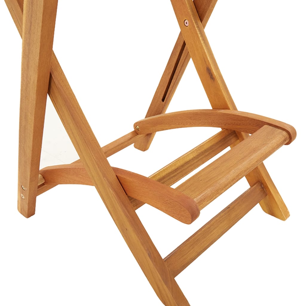 Taburetes altos de jardín plegables 2 uds madera maciza acacia