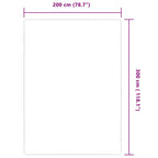 Alfombra de yute con reverso de látex 200x300 cm