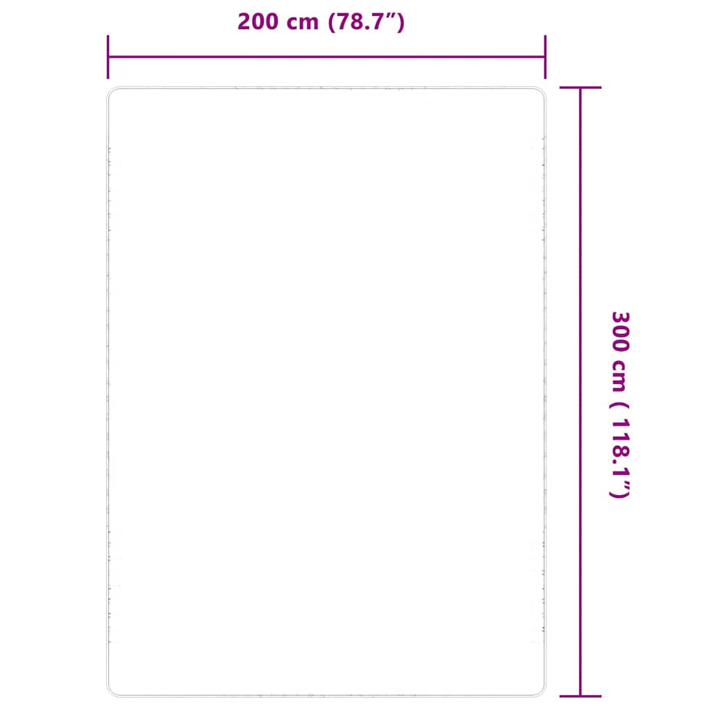 Alfombra de yute con reverso de látex 200x300 cm