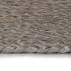 Alfombra de yute tejida a mano redonda gris 180 cm