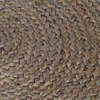 Alfombra de yute tejida a mano redonda gris 180 cm