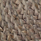 Alfombra de yute tejida a mano redonda gris 180 cm