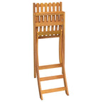 Juego muebles de bar de jardín 3 piezas madera maciza de acacia