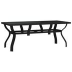 Juego de comedor de jardín 7 piezas con cojines gris y negro