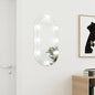 Espelho com luzes LED vidro arco 60x40 cm