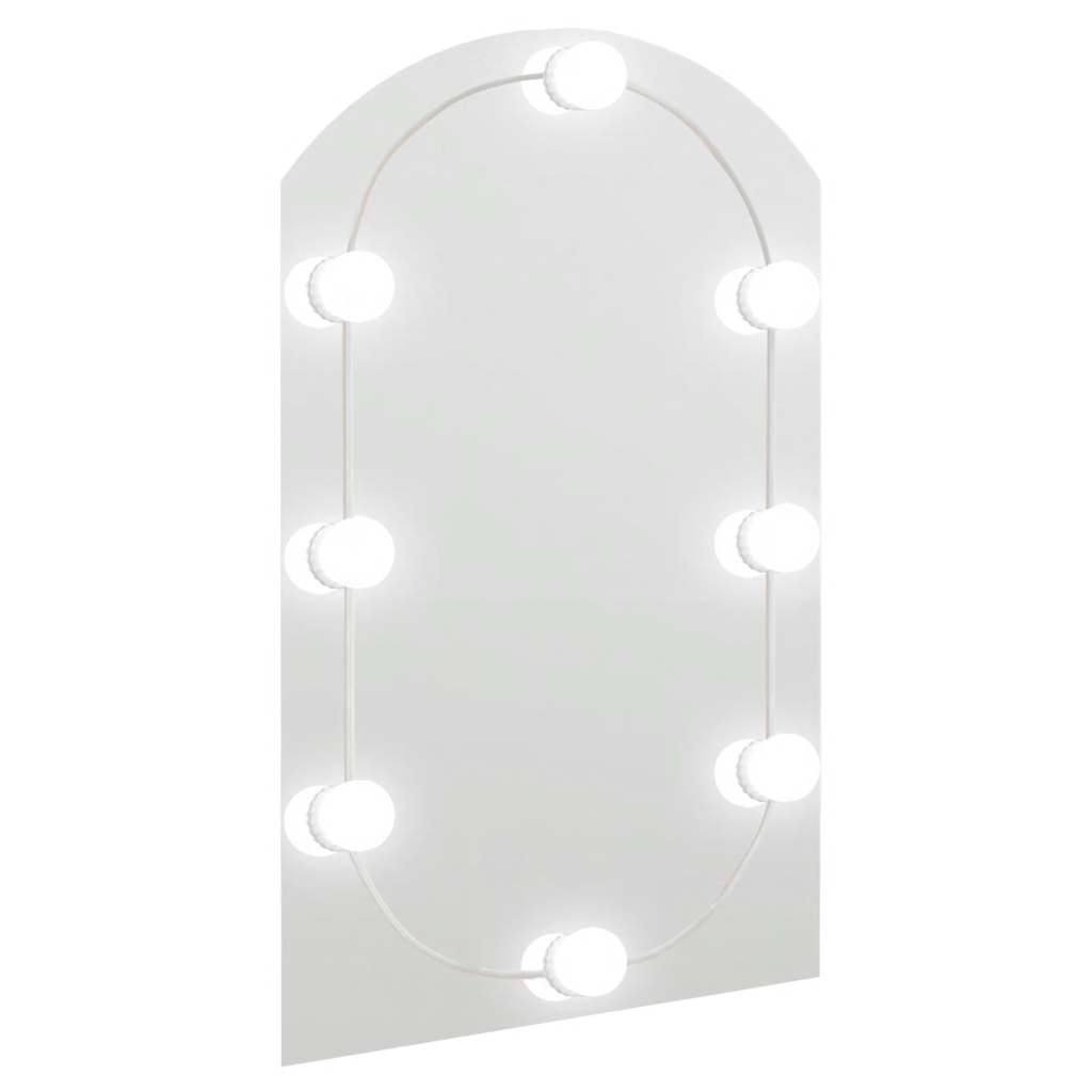 Espejo con luces LED vidrio arco 60x40 cm