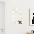 Espejo con luces LED vidrio arco 60x40 cm