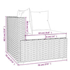 Set de muebles de jardín 10 pzas cojines ratán sintético negro