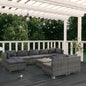 Set de muebles de jardín 10 pzas cojines ratán sintético negro