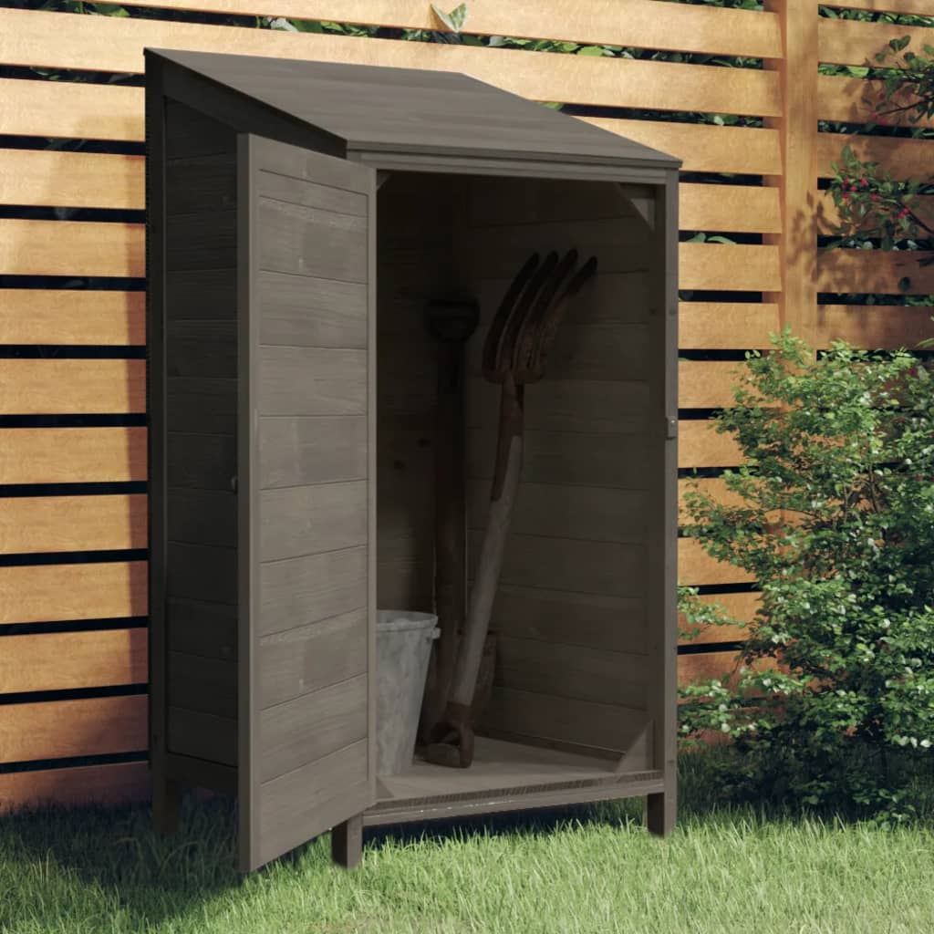 Cobertizo de jardín madera abeto maciza antracita 102x52x112 cm