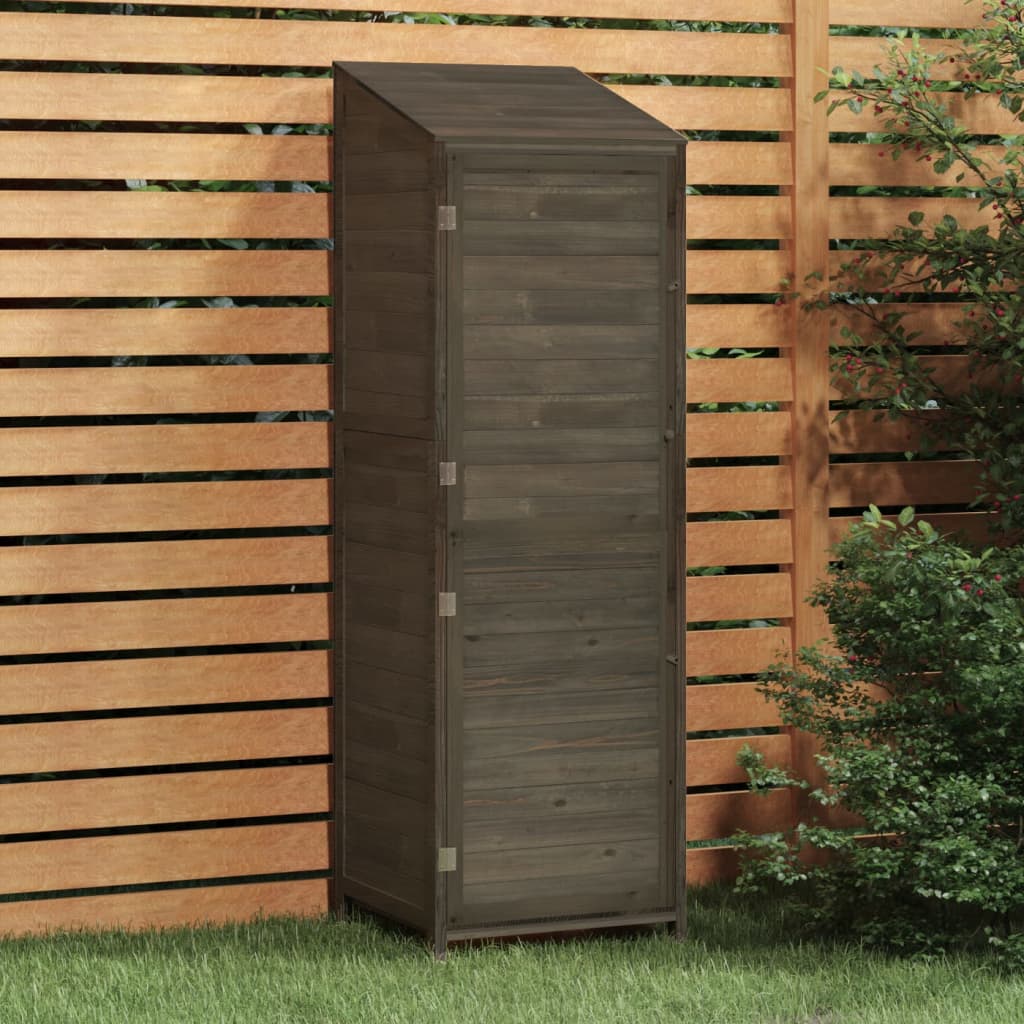 Cobertizo de jardín madera abeto maciza antracita 102x52x112 cm
