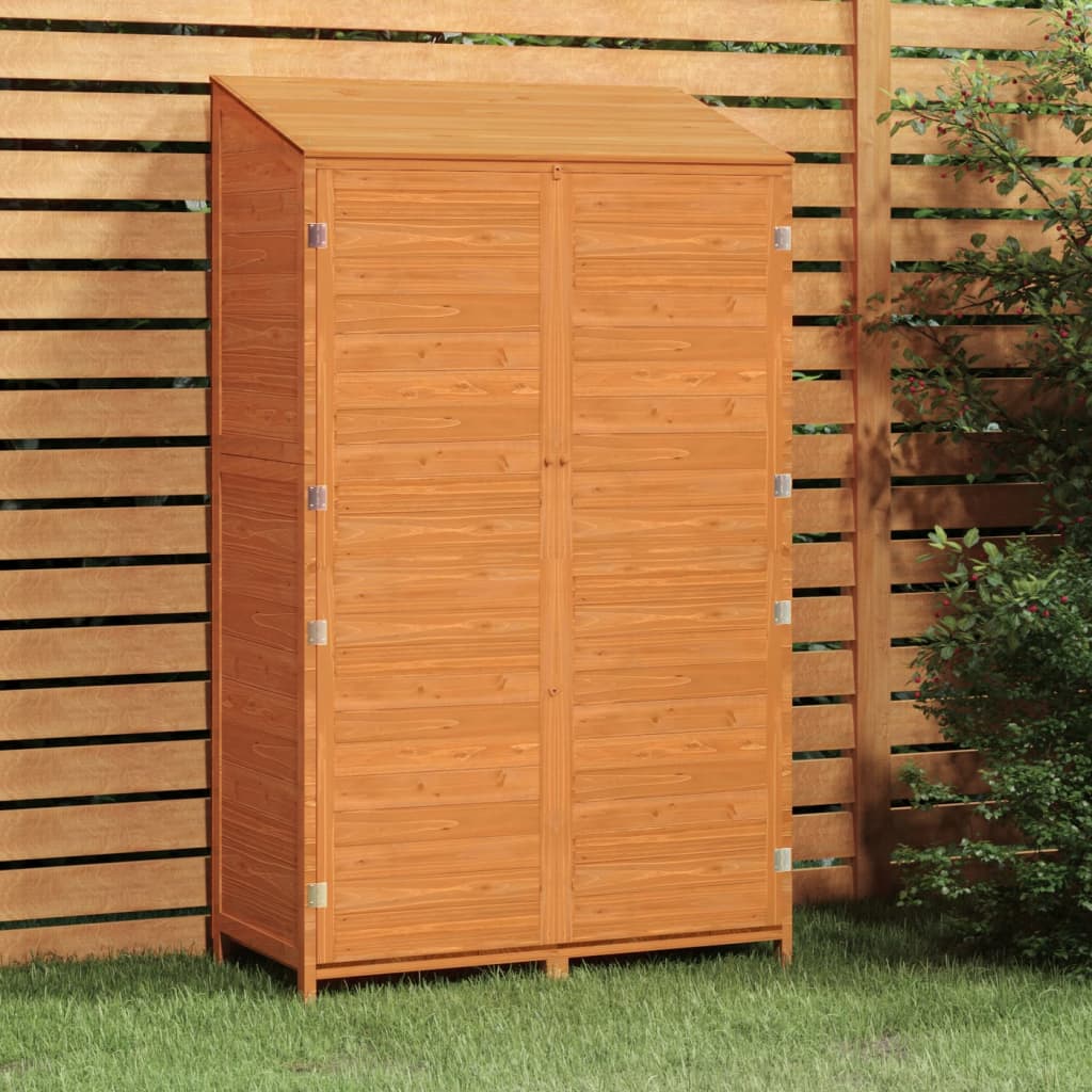Cobertizo de jardín madera abeto maciza antracita 102x52x112 cm
