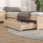 Cajones de cama 2 uds madera maciza de pino marrón cera