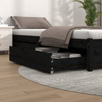 Cajones de cama 2 uds madera maciza de pino marrón cera