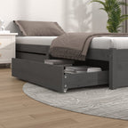 Cajones de cama 2 uds madera maciza de pino marrón cera
