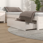Cajones de cama 2 uds madera maciza de pino marrón cera