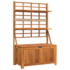 Caja de almacenaje con enrejado madera de acacia 99x50x160 cm