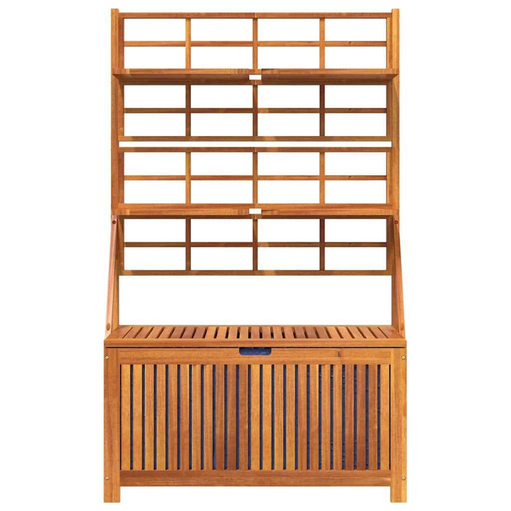Caja de almacenaje con enrejado madera de acacia 99x50x160 cm