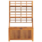 Caja de almacenaje con enrejado madera de acacia 99x50x160 cm