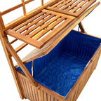 Caja de almacenaje con enrejado madera de acacia 99x50x160 cm