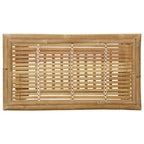 Set de muebles de jardín 2 piezas bambú con cojines gris oscuro