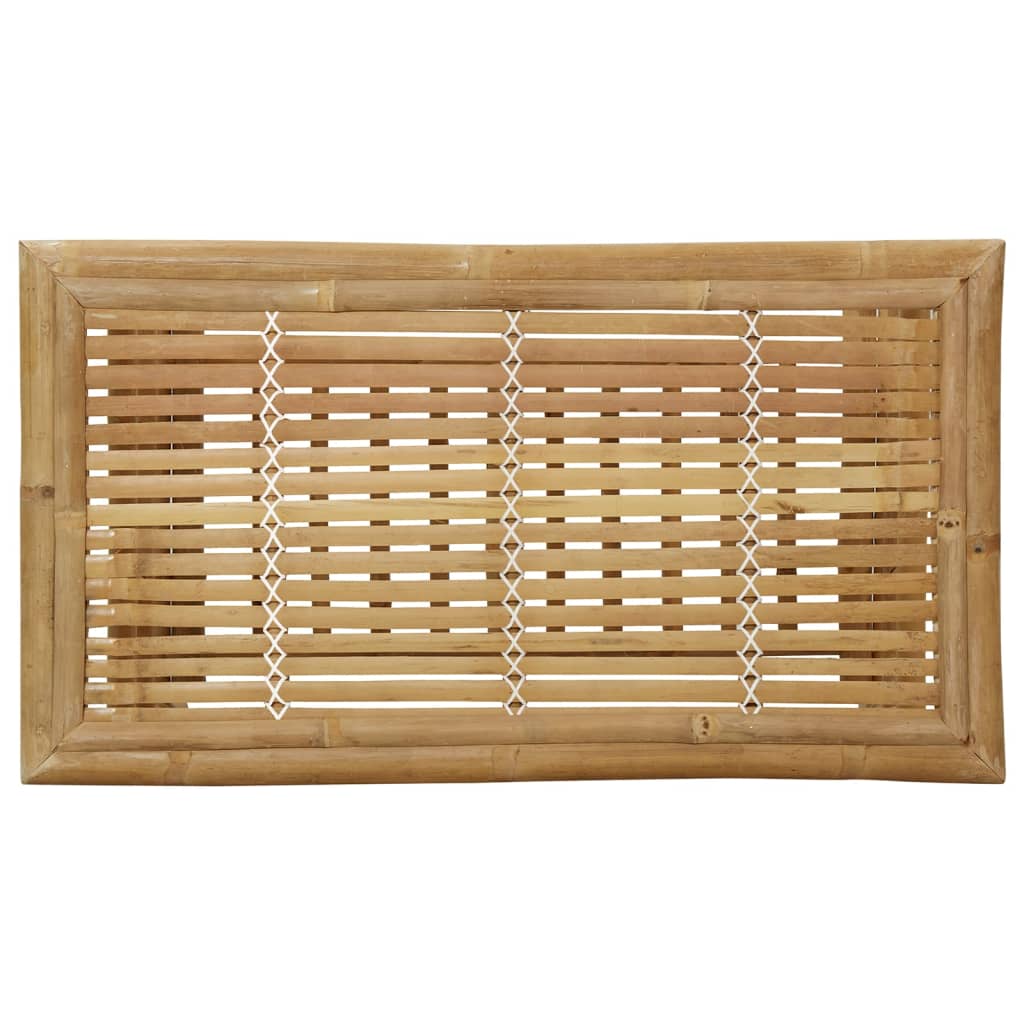 Set de muebles de jardín 2 piezas bambú con cojines gris oscuro