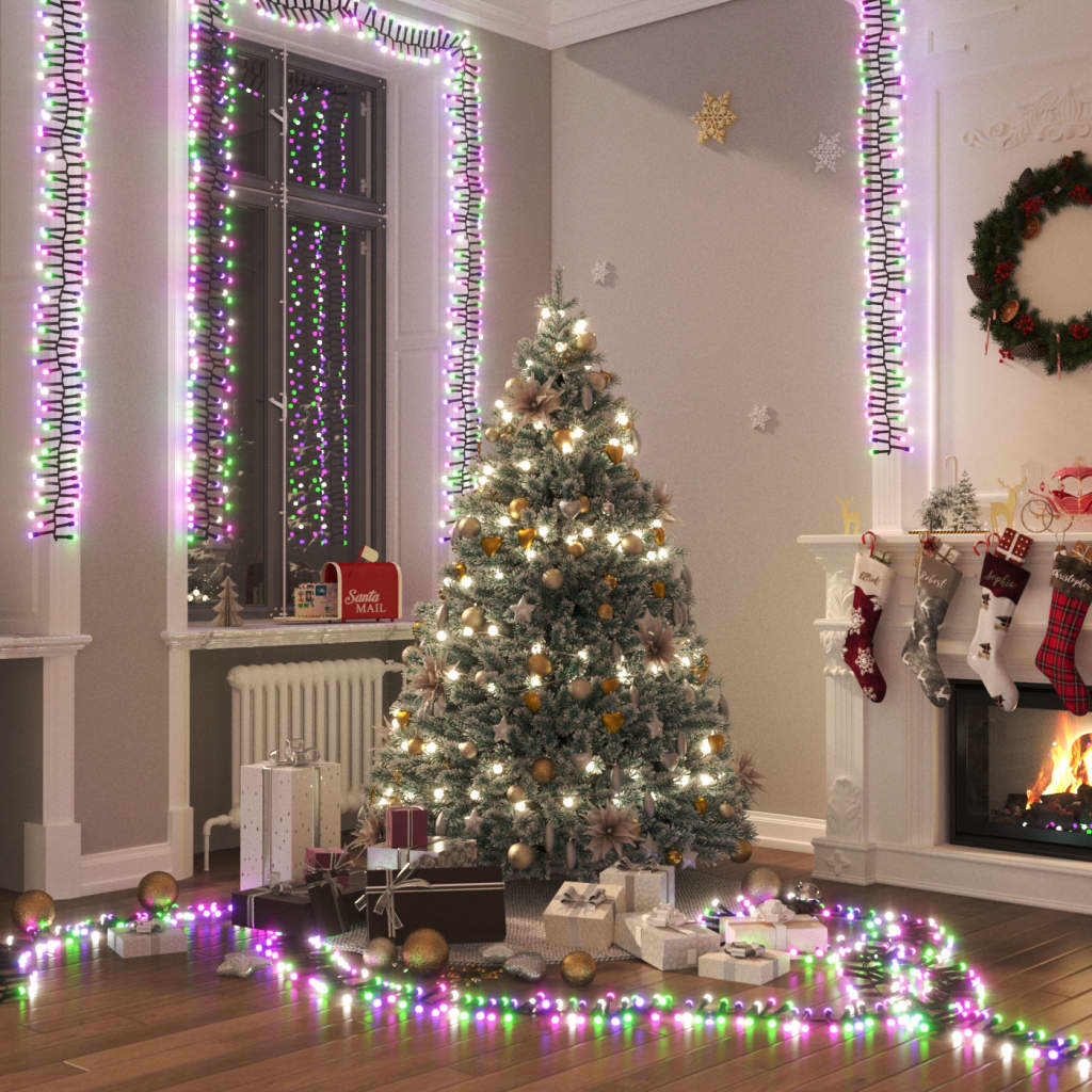 Tira de luces compacta con 1000 LED PVC blanco cálido 25 m