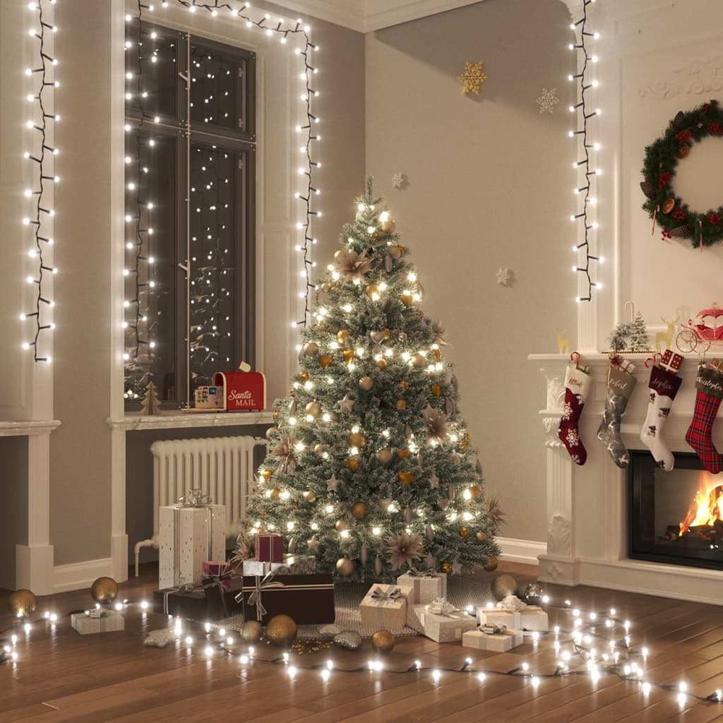 Tira de luces compacta con 1000 LED PVC blanco cálido 25 m