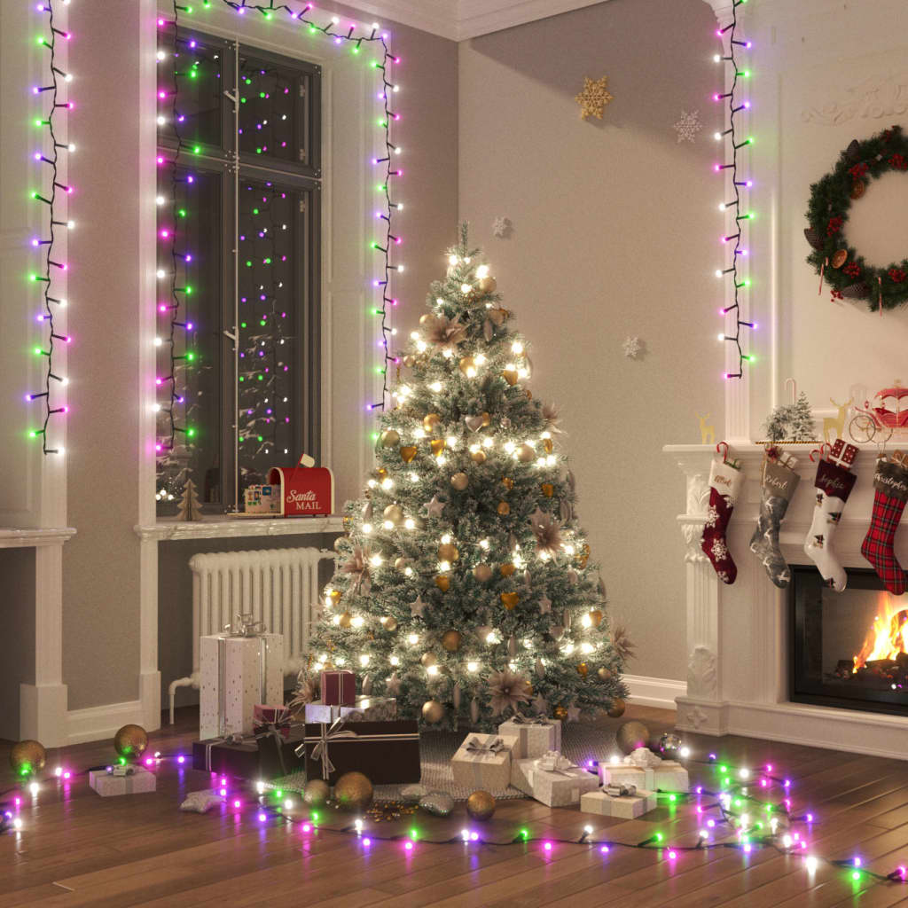Tira de luces compacta con 1000 LED PVC blanco cálido 25 m