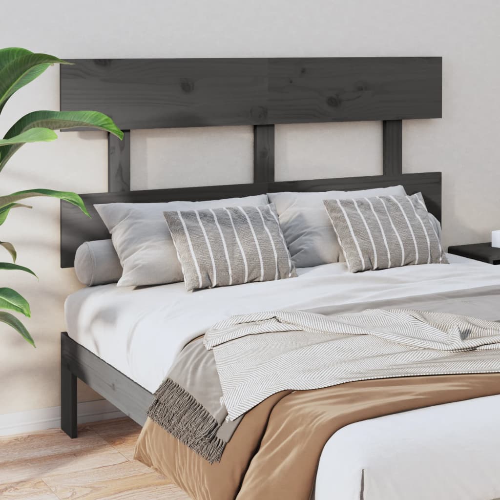 Cabecero cama madera contrachapada blanco brillo 200x1,5x80 cm