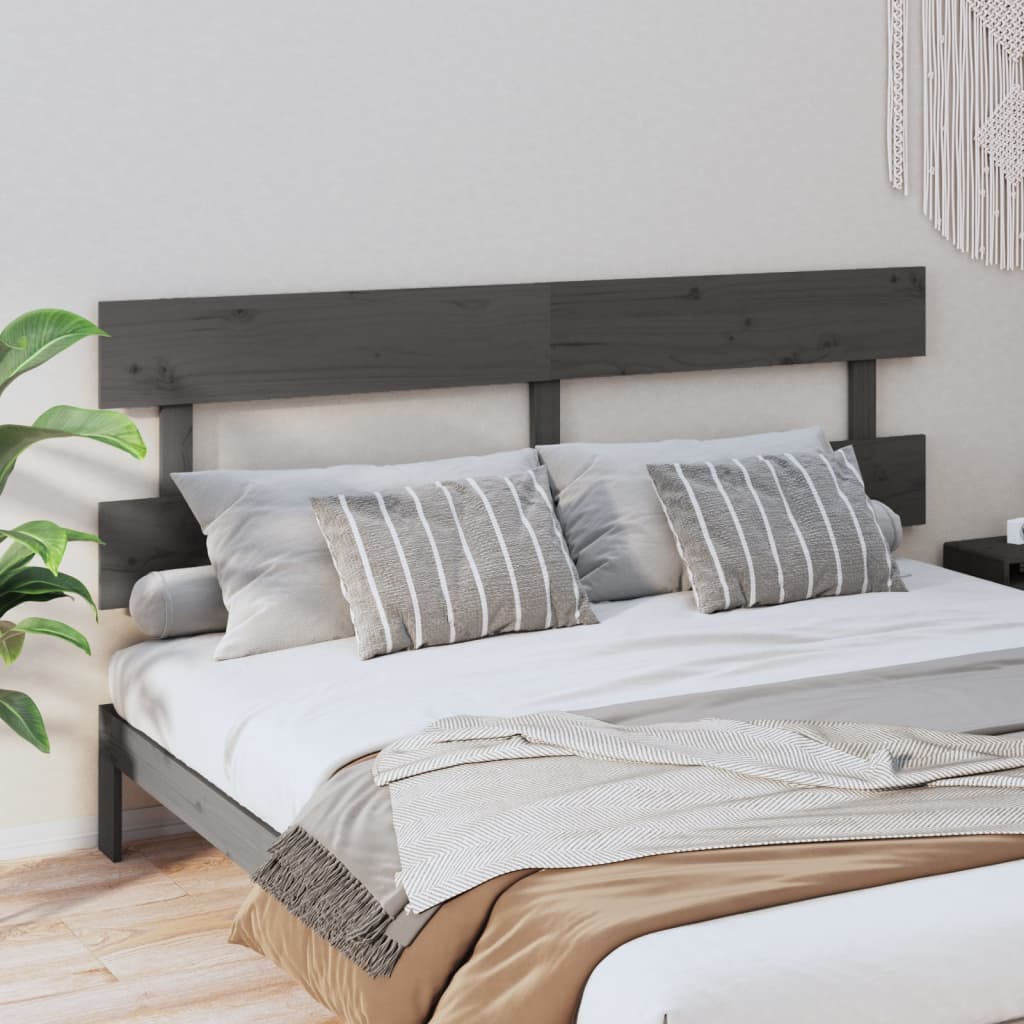 Cabecero cama madera contrachapada blanco brillo 200x1,5x80 cm
