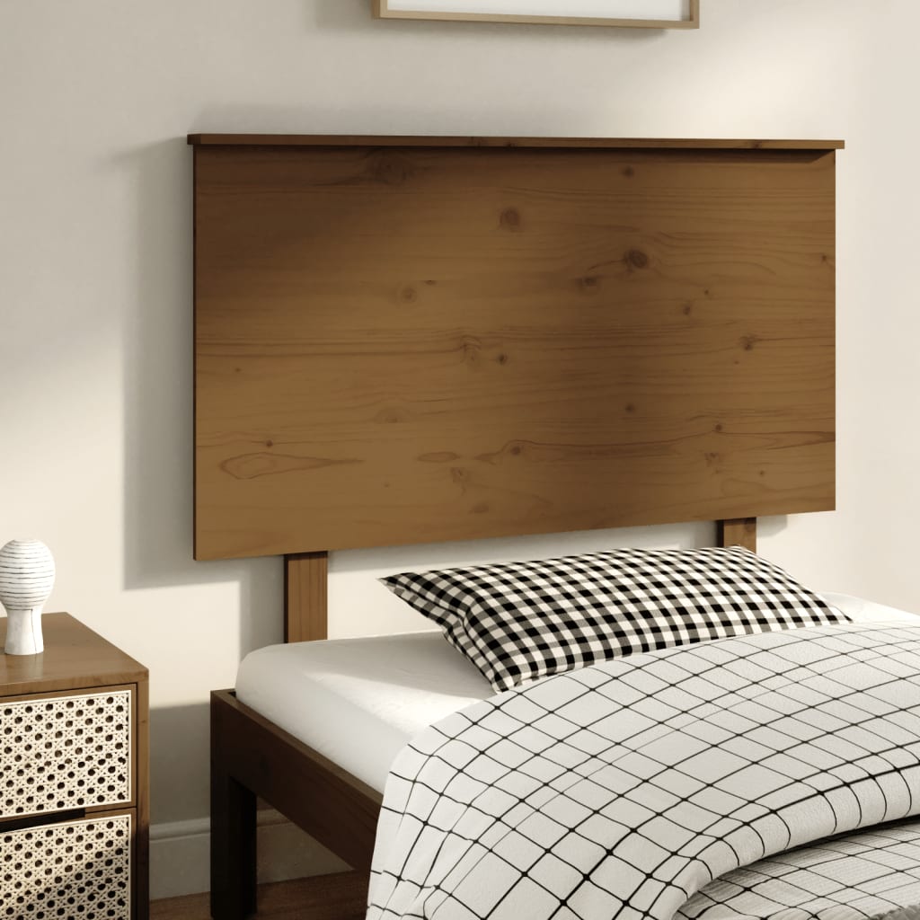 Cabecero de cama madera maciza de pino 105,5x4x100 cm