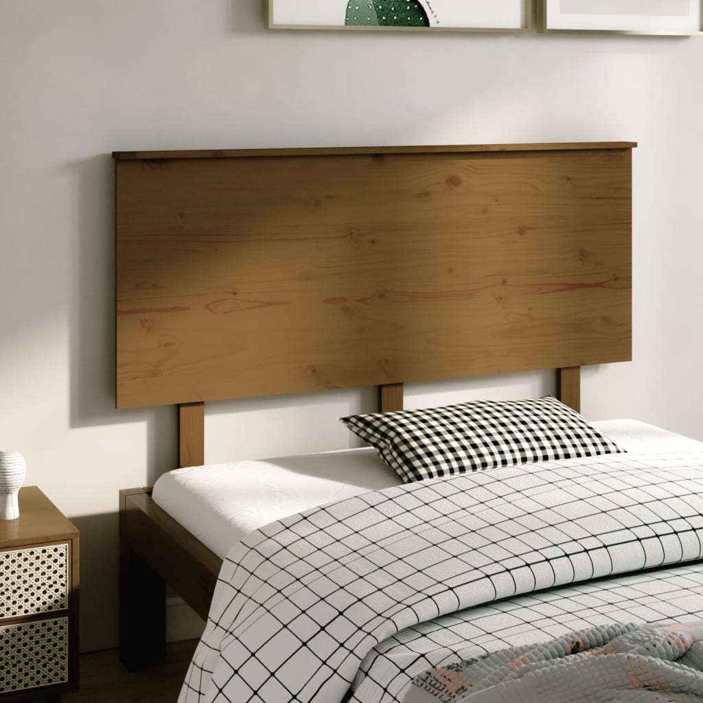 Cabecero de cama madera maciza de pino 105,5x4x100 cm