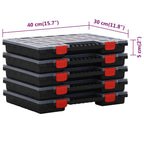 Cajas de accesorios 5 unidades polipropileno 40x30x5 cm