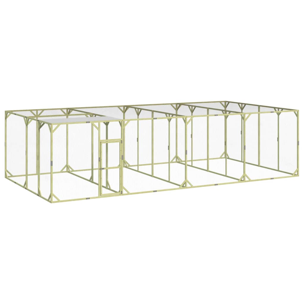 Gallinero madera maciza de pino impregnada 800x400x200 cm