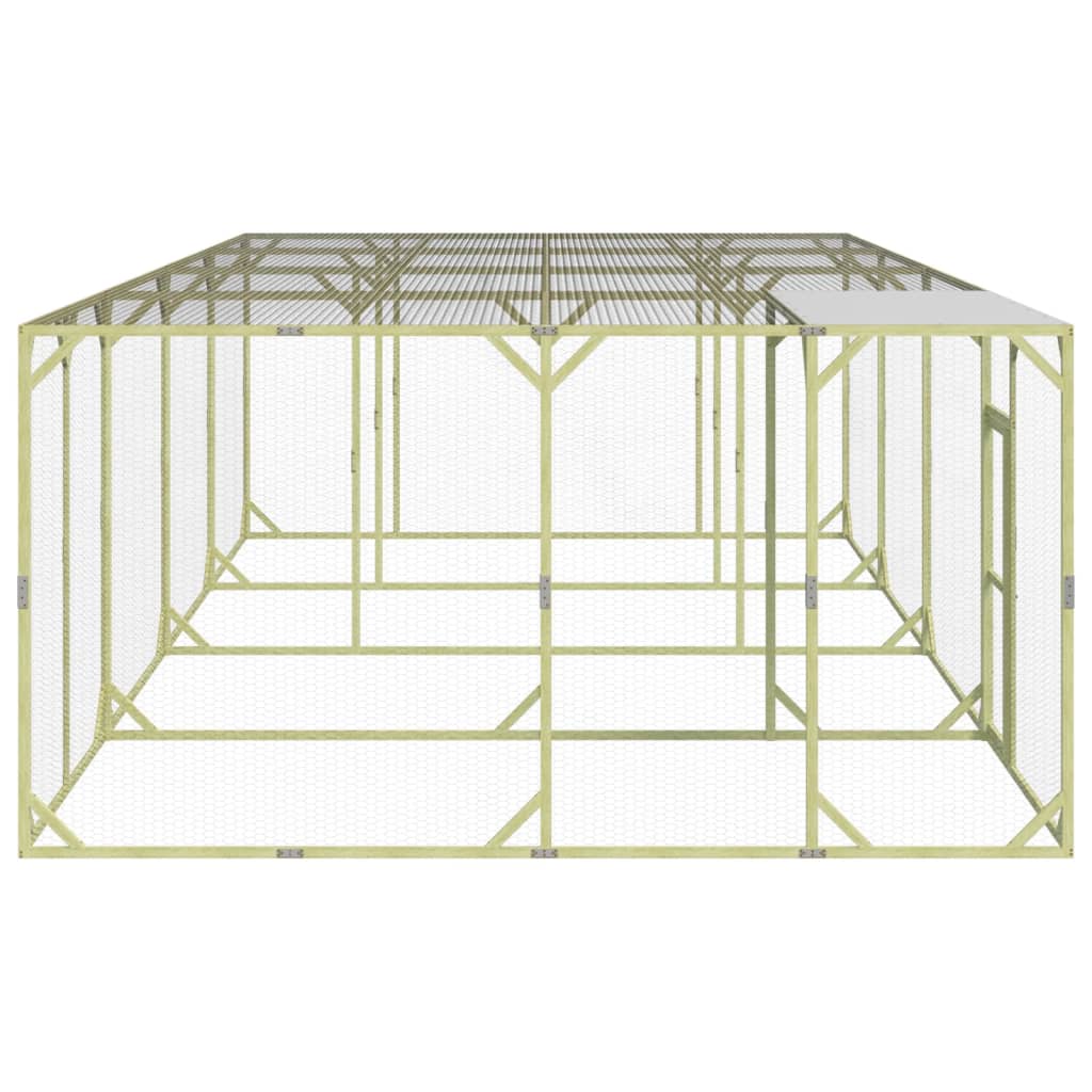 Gallinero madera maciza de pino impregnada 800x400x200 cm