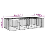 Gallinero madera maciza de pino impregnada 800x400x200 cm