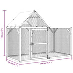 Gallinero madera maciza de pino impregnada 200x100x150 cm