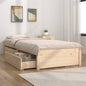 Estrutura de cama Super King branca em madeira maciça 180x200 cm