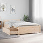 Estrutura de cama Super King branca em madeira maciça 180x200 cm