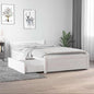 Estrutura de cama Super King branca em madeira maciça 180x200 cm
