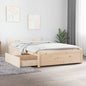 Estrutura de cama Super King branca em madeira maciça 180x200 cm
