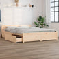 Cama sin colchón madera maciza de pino blanca 180x200 cm