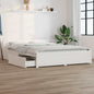 Cama sin colchón madera maciza de pino blanca 180x200 cm